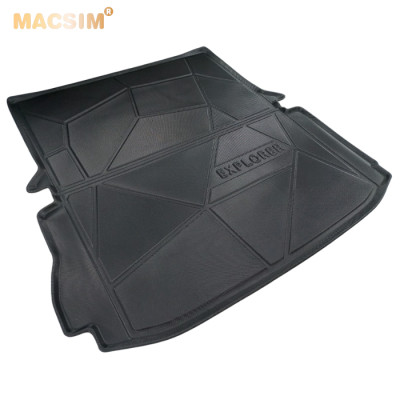 Thảm lót cốp xe ô tô Ford Explorer qd 2011-2019 nhãn hiệu Macsim chất liệu TPV cao cấp màu đen