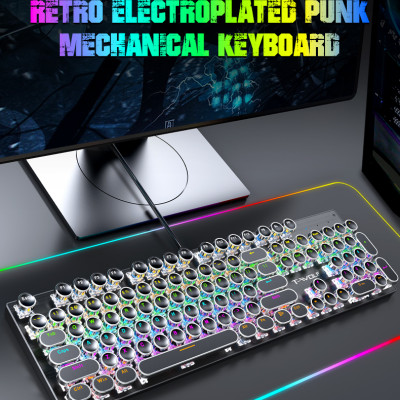 Bàn Phím Cơ T-WOLF T75 ( Trắng/Đen/Hồng) USB- Hàng Chính Hãng