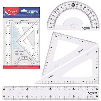 Bộ Thước Eke 4 Món Start 20 cm - Maped X17162