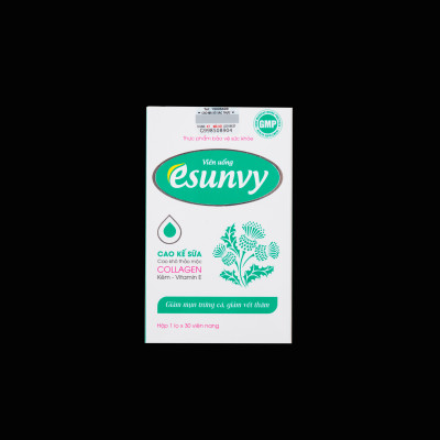 Viên Uống Esunvy Giúp Thanh Nhiệt Giải Độc, Giảm Mụn Trứng Cá, Hạn Chế Vết Thâm Hộp 30 Viên TTP006
