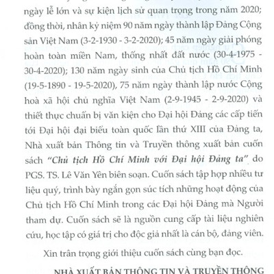 Chủ Tịch Hồ Chí Minh Với Đại Hội Đảng Ta