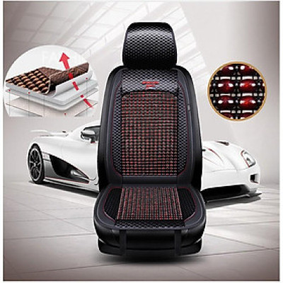 TỰA LƯNG LÓT GHẾ Ô TÔ, XE HƠI HẠT GỖ CHỐNG NÓNG, TRƯỢT VÀ MASSAGE CAO CẤP.