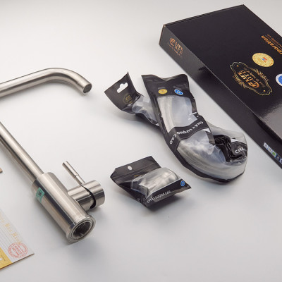 Vòi rửa chén nóng lạnh Inox SUS 304 Eurolife EL-T001 (Trắng bạc)