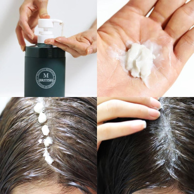 Combo dầu gội đầu và mặt nạ tóc cao cấp BRITISH M Kombucha 750ml