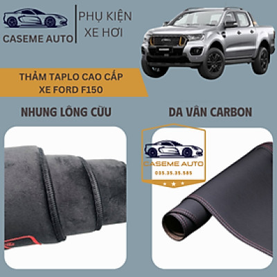 [FORD F150] Thảm Taplo 3 Lớp Dành Cho Xe FORD F150, Nhung Lông Cừu Và Da Vân Carbon Cao Cấp - Hàng Chính Hãng