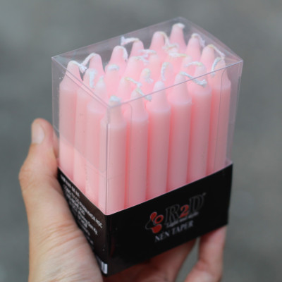 Nến Tapper Mini 24 Cây Màu Hồng, Nến Cây, Đến Từ Thương Hiệu R2D,[dài 10 cm] Làm Từ Nguyên Liệu Tự Nhiên, Lành Tính.