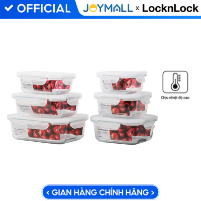 Hộp thủy tinh LocknLock BLANC bảo quản thực phẩm 640ml LLG1102 - Hàng chính hãng, chịu nhiệt cao - JoyMall