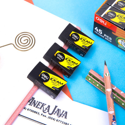 Gôm Tẩy Chì 2B / 4B Deli Màu Đen Tẩy Sạch Ít Vụn Tẩy Nhỏ Gọn - Phù Hợp Học Sinh, Sinh Viên, Văn Phòng Vẽ Thi Trắc Nghiệm