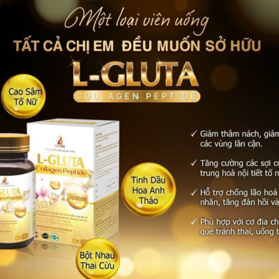 Trắng da COLLAGEN - L- Guta viên uống nâng tone da, chống nắng nội sinh