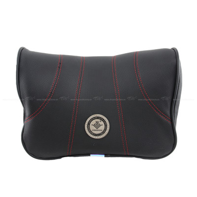 Gối Tựa Đầu Cao Su Non Bọc Da CIND G003 Màu Đen Chỉ Đỏ