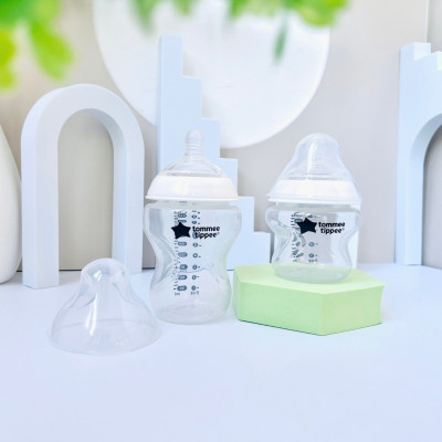 Bình Sữa Ty Siêu Mềm Tự Nhiên Tommee Tippee Natural Start 150ml, Núm Ty Của Bình 0-3 tháng