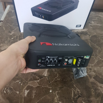 Bộ Loa SUB siêu trầm đặt gầm ghế xe ô tô, thương hiệu Nhật Bản NAKAMICHI NBF8.1A - Hàng Chính Hãng
