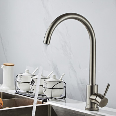 Vòi Rửa Bát Chén Tròn ABG, Rửa Chén Tròn Xoay, Cổ Tròn Trụ Vuông, Thiết Kế Inox 304 Cao Cấp Với Hai Chế Độ Nóng Lạnh Xoay 360 Độ, Dùng Để Rửa Thực Phẩm, Phù Hợp Mọi Loại Chậu Rửa Trong Nhà, Tặng Kèm Hai Dây Cấp - Hàng Chính Hãng