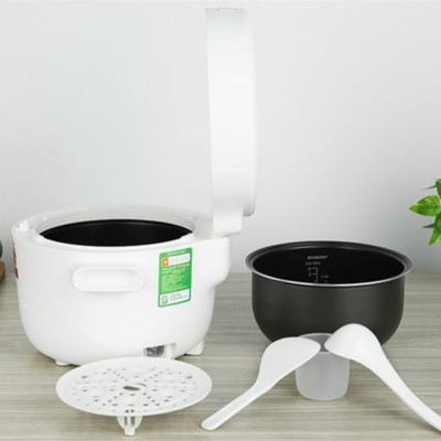 Nồi cơm điện tử Sharp 1.1 lít KS-COM110DV-WH, Công suất 790W - Hàng chính hãng