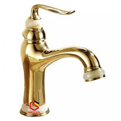Vòi rửa mặt thân thấp mạ vàng GB8766B, sang trọng, quý phái, đẳng cấp quý tộc