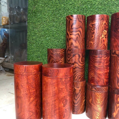 Hộp đựng trà (chè) bằng gỗ trắc đẹp long lanh kt 20×11cm  