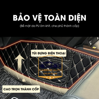 [FORD EVEREST] Thảm Trải Sàn, Lót Sàn Ô Tô 5D 6D Thiết Kế Theo Xe FORD EVEREST 2017 Chống Nước, Không Mùi - MẪU Ô VUÔNG - Hàng Chính Hãng