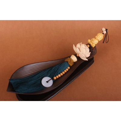 Khánh Liên Hoa Trang Trí Xe Hơi , Dây Treo Sen Gỗ Hoàng Dương Trang Trí Ô Tô