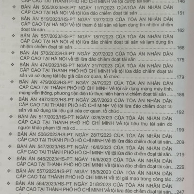 Tuyển tập các bản án của Tòa án nhân dân cấp cao về hình sự và tố tụng hình sự