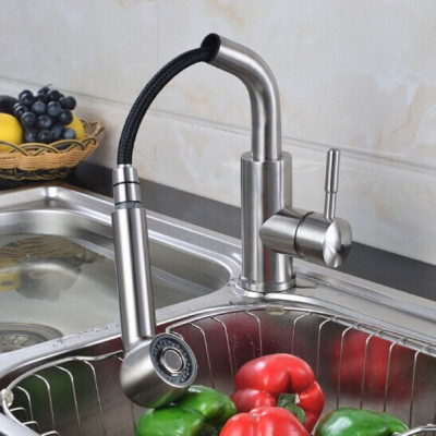 Vòi rửa bát Valenza sus304 nóng lạnh rút dây 02