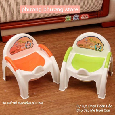 ✅ Bô ghế vệ sinh cho bé - Bô ghế Thiết kế: 4 chân vững chắc, tựa lưng chống gù, tay vịn chắc chắn, giúp bé ngồi vệ sinh đúng tư thế và thoải mái hơn