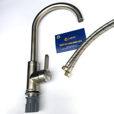 Vòi Bếp Vòi Rửa Chén Bát INOX 304 Nóng Lạnh LUXTA L3219 Thân Tròn