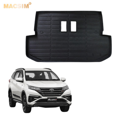 Thảm lót cốp sd xe ô tô Toyota Rush 2018- 2021 nhãn hiệu Macsim chất liệu TPE cao cấp màu đen
