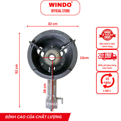 Bếp Gas Công Nghiệp Khè WINDO - 5A1 TW | Bếp gas khè lửa lớn nấu nhà hàng | Bếp khè tiết kiệm gas- Hàng chính hãng