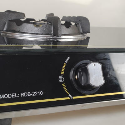 Bếp ga đôi kiếng cường lực Raiden RDB2210, đầu đốt đồng mũ coa cấp, kiềng gang-Hàng chính hãng
