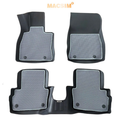 Thảm ô tô sd3 2 lớp dạng lưới lục giác Mazda 2 2016- nay (ghi) - bề mặt cao su siêu sạch - Macsim