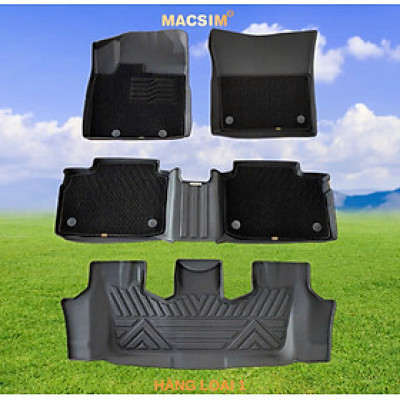 Thảm lót sàn ô tô 2 lớp cao cấp dành cho xe Toyota Veloz / Avanza 2022+ (sd) nhãn hiệu Macsim chất liệu TPE màu đen