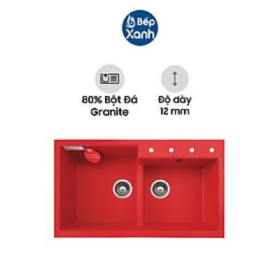 Chậu Rửa Chén Carysil TIP2 - 80% Bột Đá Granite Tự Nhiên - Hàng Chính Hãng