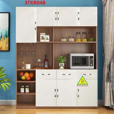 Tủ rượu kiêm tủ để đồ nhà bếp phong cách hiện đại 3TKR04B - Nội thất lắp ráp Viendong Adv