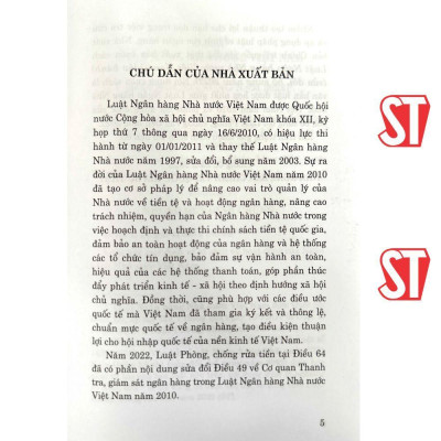 Sách - Luật Ngân Hàng Nhà Nước Việt Nam (Hiện Hành) (Sửa Đổi, Bổ Sung Năm 2022) - NXB Chính Trị Quốc Gia