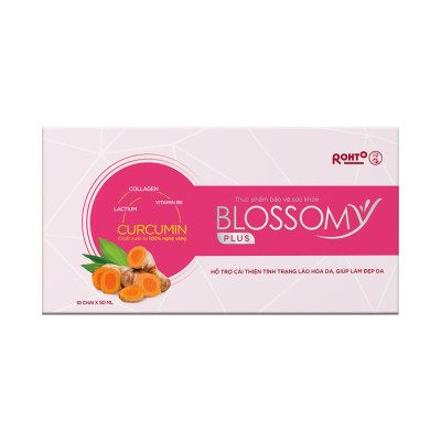 Thực Phẩm Bảo Vệ Sức Khỏe Blossomy Curcumin Tươi Trẻ Từ Bên Trong 50ml x 10 Chai