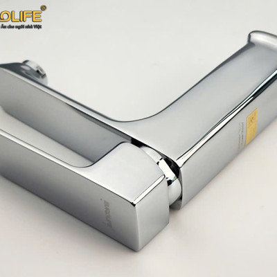 Vòi Lavabo nóng lạnh Đồng mạ Chrome Eurolife EL-8002 (Trắng bạc)