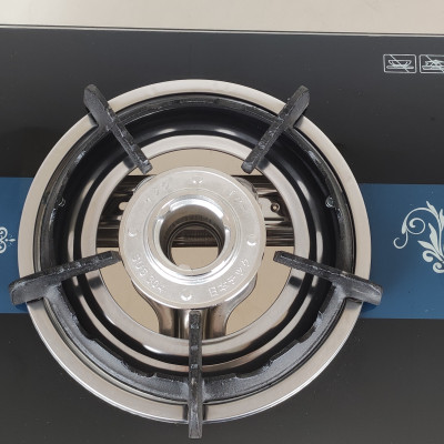 Bếp ga đôi kiếng cường lực Raiden RDB2250A, kiềng gang chống oxj hóa, kính 7ly, Hàng chính hãng