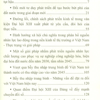 Vững Tin Vào Con Đường Đi Lên Chủ Nghĩa Xã Hội - Tụt Hậu Về Kinh Tế Và Bẫy Thu Nhập Trung Bình - Nguy Cơ Cần "Đặc Biệt Coi Trọng"