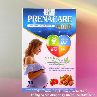 [TPBVSK] PRENACARE GOLD – Viên bổ bầu cho PNCT&CCB (H/30 viên) - hộp xanh
