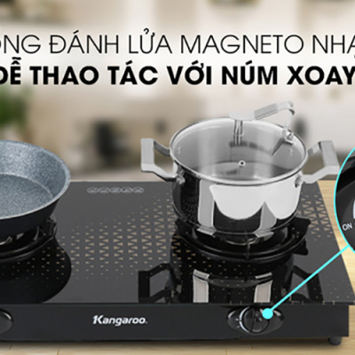 Bếp Gas Dương Đôi Kangaroo KG8G1C - Hàng Chính Hãng