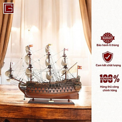 Mô Hình Thuyền Gỗ Phong Thủy Gia Nhiên, Thuyền Buồm Gỗ SAN FELIPE, thuyền buồm phong thủy chính hãng
