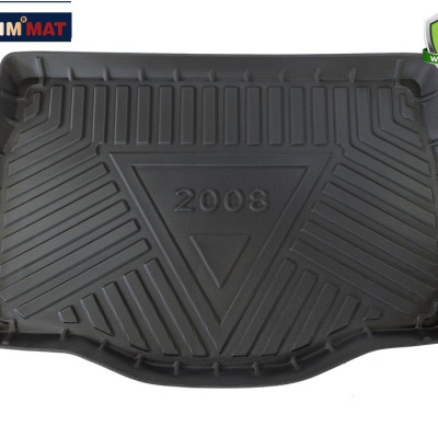 Thảm lót cốp xe ô tô Peugeot 2008/208 2014-nay nhãn hiệu Macsim chất liệu TPV cao cấp màu đen