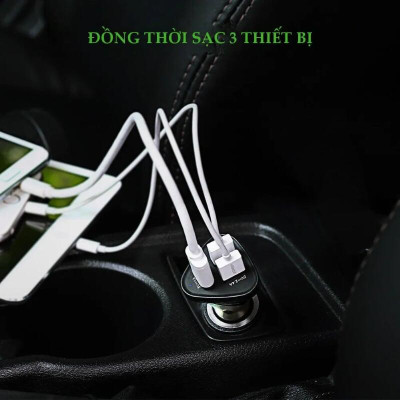 Ugreen UG40284CD124TK 29W màu Đen Bộ sạc ô tô 3 cổng USB - HÀNG CHÍNH HÃNG