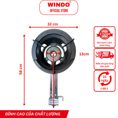Bếp Gas Công Nghiệp Khè WINDO - 5A2 | Bếp gas công nghiệp lửa lớn nấu nhà hàng- Hàng chính Hãng