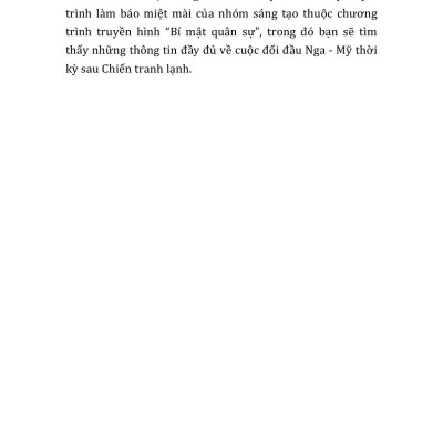 Đối Đầu Nga-Mỹ - "Cuộc Chiến Tranh Lạnh Mới"?