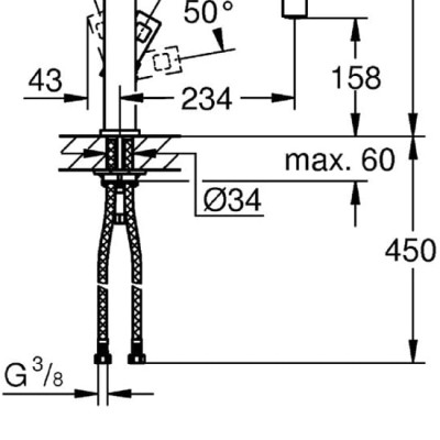 Vòi rửa bát Grohe Einhand-Spültischbatterie, DN 15, 1 Stück, 31395DC0 Made in Germany hàng chính hãng
