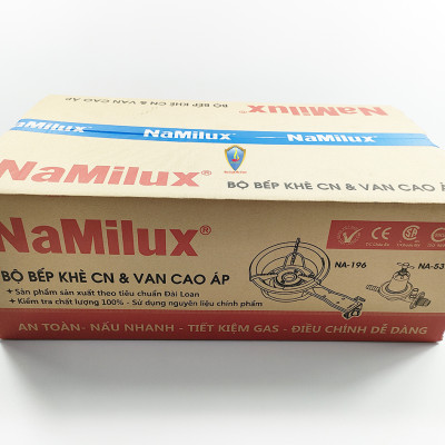 Bộ bếp gas công nghiệp NaMilux NA-196 kèm van cao áp NA-537SH, tặng 1.5m dây gas công nghiệp và 02 đai thép - Hàng chính hãng