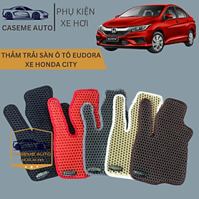 [HONDA CITY] Thảm Trải Sàn, Lót Sàn Ô Tô Cao Su Eudora CloudFoam Thiết Kế Theo Xe Dành Cho Xe HONDA CITY, Chống Nước, Không Mùi, Ngăn Bụi Bẩn, Dễ Vệ Sinh - Hàng Chính Hãng