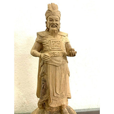 Tượng quốc tổ hùng vương bằng gỗ bách xanh thơm nức kt cao 20×8×7cm 