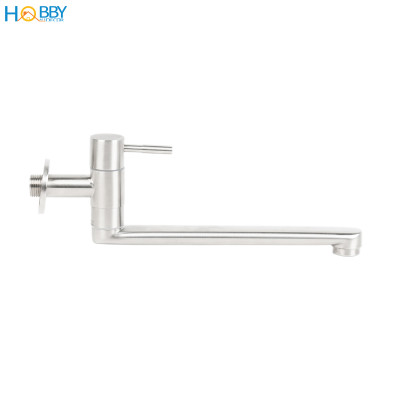 Vòi rửa chén gắn tường dòng lạnh inox 304 Hobby home decor VT4